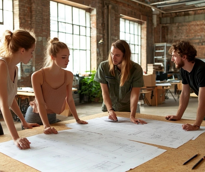People Talking At A Table